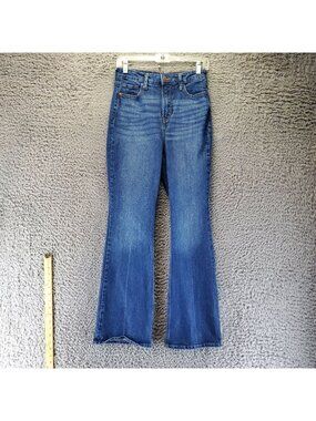 Old Navy Jeans Womens Size 4 Blue Flare Stretch High Rise Comfortable Denim